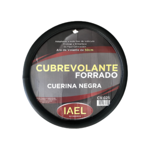 Cubre Volante Forrado Cuerina Negra